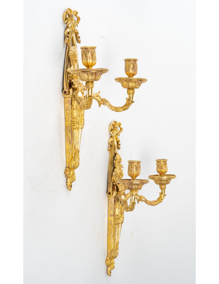 A Louis XVI Period (1774 - 1793) Pair Wall - Lights.  18th century.