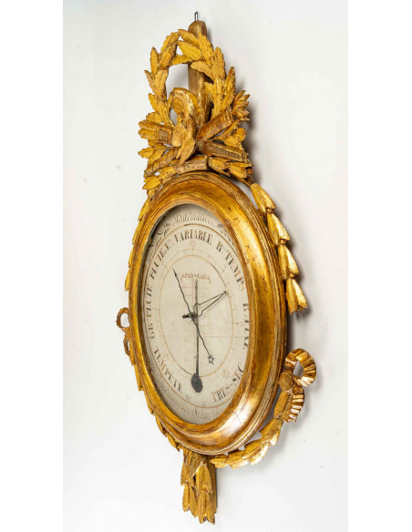 A Louis XVI Period (1774 - 1793) Barometer - Thermometer.  18th century.