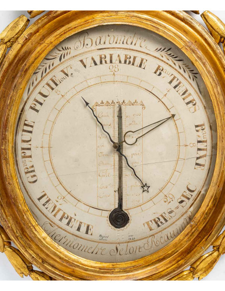 A Louis XVI Period (1774 - 1793) Barometer - Thermometer.  18th century.