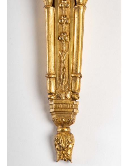A Pair of Wall-Lights in Louis XVI Style.  19th century.