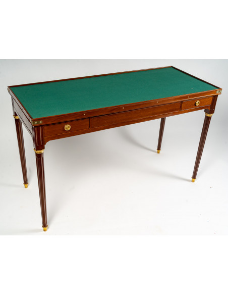 Table de jeux tric-trac d'époque Louis XVI (1774 - 1793).  XVIIIe siècle.