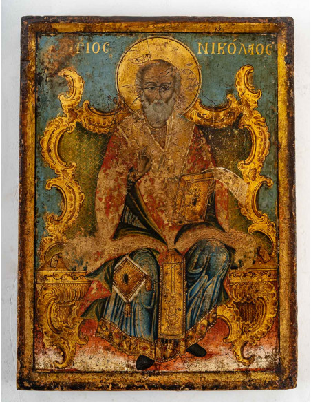 An Icon Representing Saint Nikolai the Wonder.