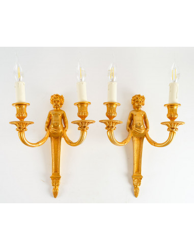 A Pair of Louis XVI style wall... A Pair of Louis XVI style wall...