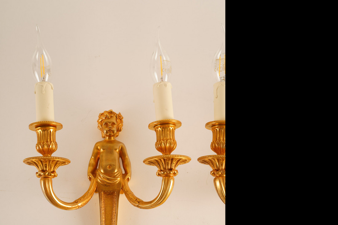 A Pair of Louis XVI style wall... A Pair of Louis XVI style wall...