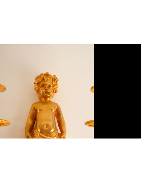 A Pair of Louis XVI style wall lights. 19th century.