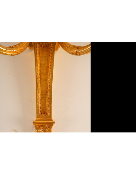 A Pair of Louis XVI style wall lights. 19th century.