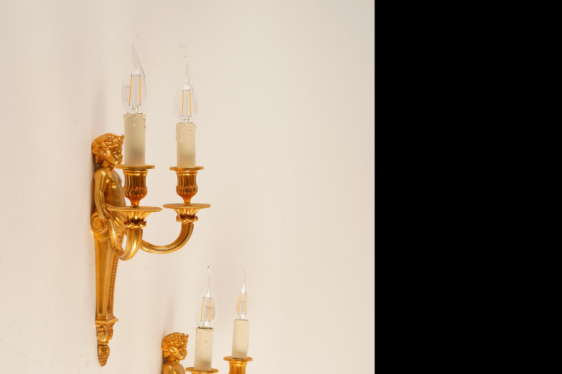 A Pair of Louis XVI style wall... A Pair of Louis XVI style wall...
