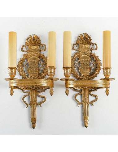 A Pair of Wall - Lights in 1st Empire...