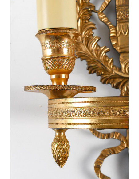 A Pair of Wall - Lights in 1st Empire Style.
