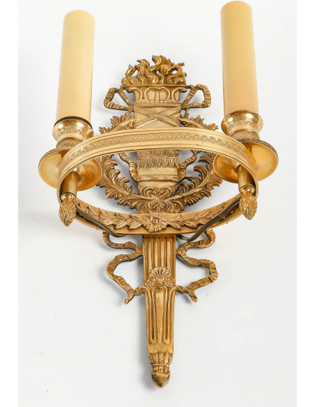 A Pair of Wall - Lights in 1st Empire Style.