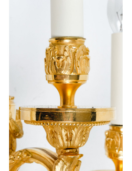 Paire d'appliques de style Louis XVI.  XIXe siècle.