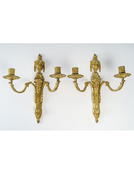 A Louis XVI Period (1774 - 1793) Pair of Wall - Lights.  18th century.