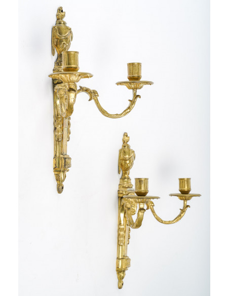 A Louis XVI Period (1774 - 1793) Pair of Wall - Lights.  18th century.