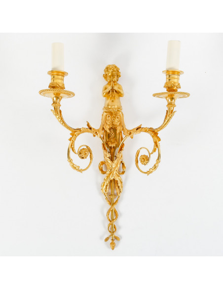 Suite of four Louis XVI style wall-lights.  19th century.