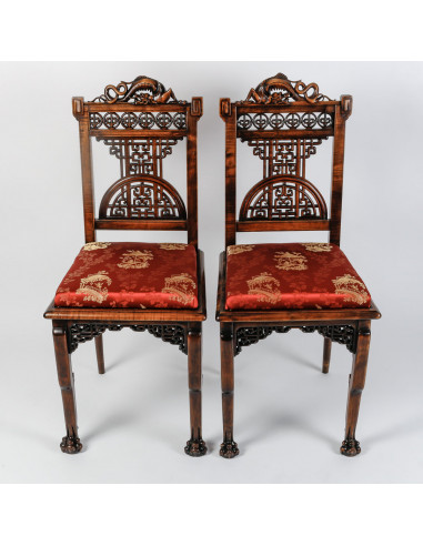 A Pair of de Chairs attributed to...