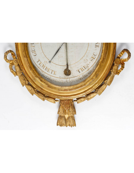 A Louis XVI Period (1774 - 1793) Barometer - Thermometer.  18th century.