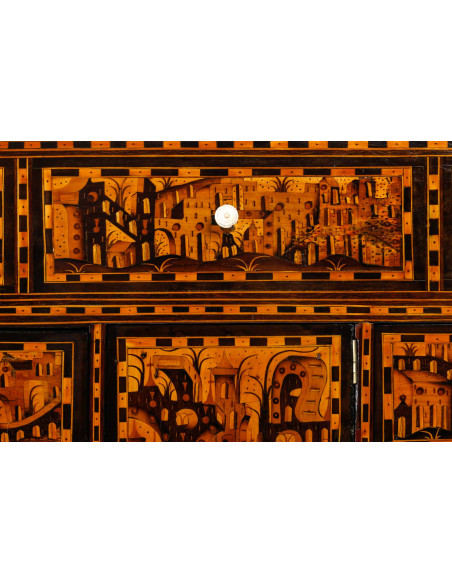 A Marquetry Cabinet.  17th century.