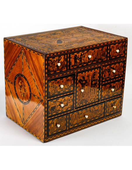 A Marquetry Cabinet.  17th century.