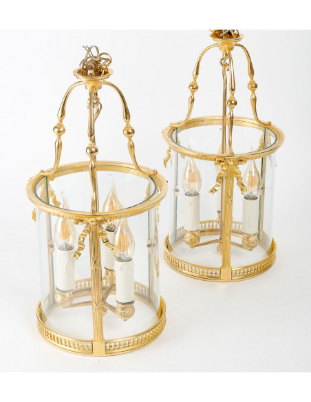 A Pair of Lanterns in Louis XVI Style.  19th century.