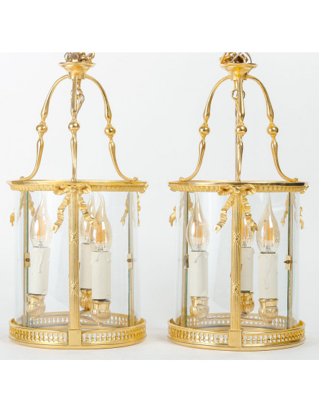 A Pair of Lanterns in Louis XVI Style.  19th century.