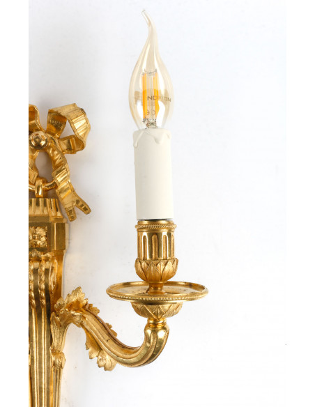 A Louis XVI Period (1774 - 1793) Pair of Wall - Lights.  18th century.