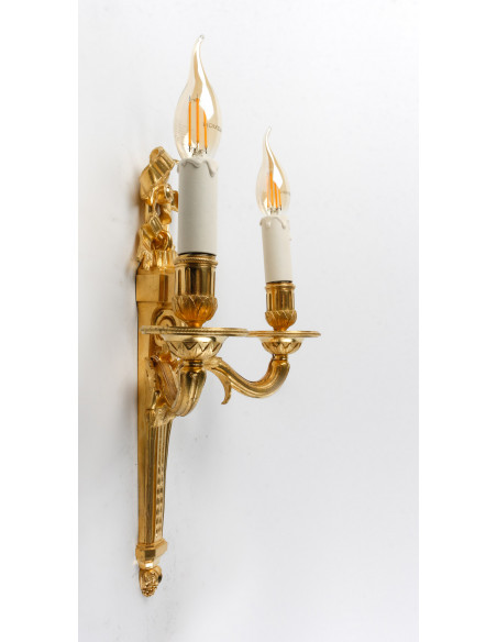 A Louis XVI Period (1774 - 1793) Pair of Wall - Lights.  18th century.