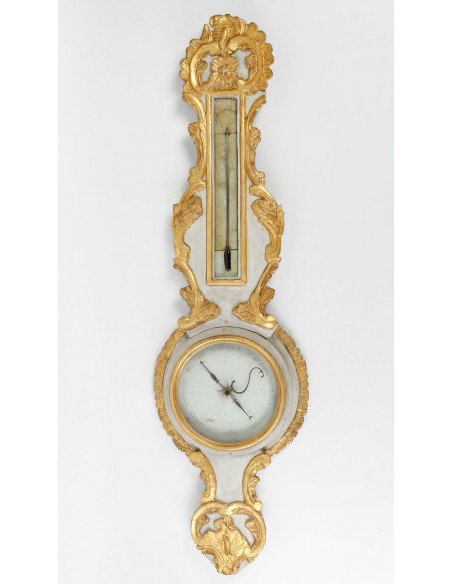 A Louis XV Period (1724 - 1774) Barometer - Thermometer.  18th century.