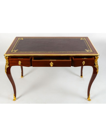 A Napoleon III Period (1848 - 1870) Desk in Louis XV Style.  19th century.