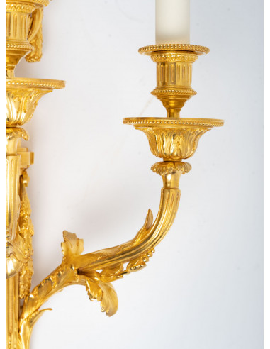A Pair of wall-lights in Louis XVI...
