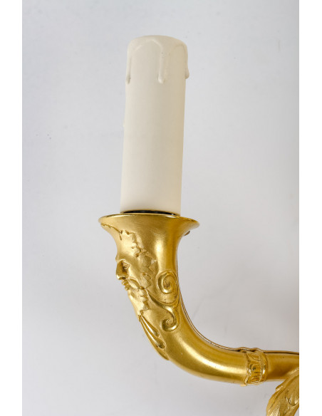 A 1st Empire Period (1804 - 1815) Pair of Wall - Lights.  19th century.
