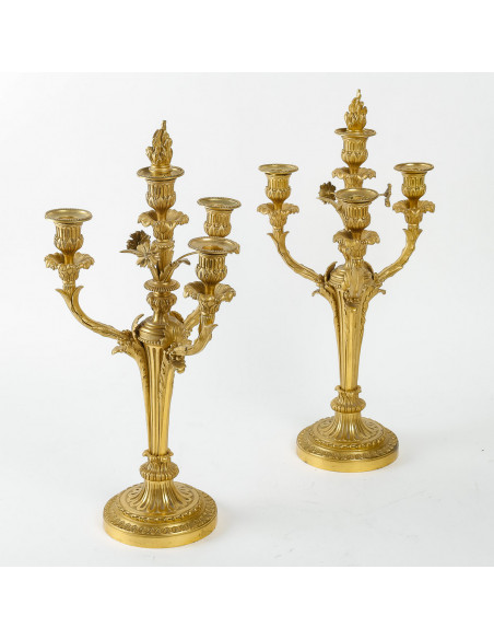 Paire de candélabres de d'époque Napoléon III (1851 - 1870).  XIXe siècle.