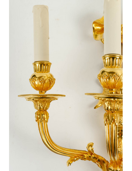 A Pair of Napoléon III Period (1851 - 1870) Wall-Lights.  19th century.