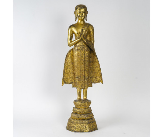 Statue de moine.  XXe siècle.