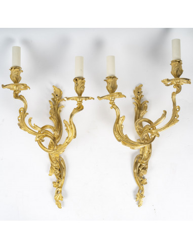 A Pair of Wall - Lights in Louis XV...