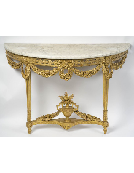 Console d'époque Louis XVI (1774 - 1793).  XVIIIe siècle.