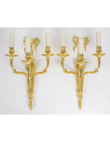 A Pair of Wall-Lights in Louis XVI...