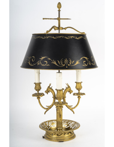 A Bouillotte Lamp in Louis XVI Style .