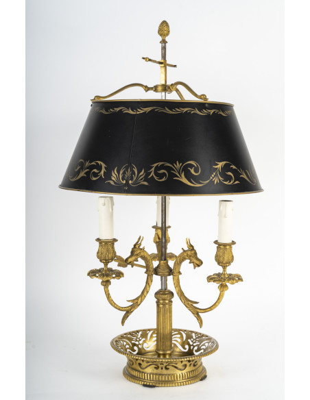 A Bouillotte Lamp in Louis XVI Style .