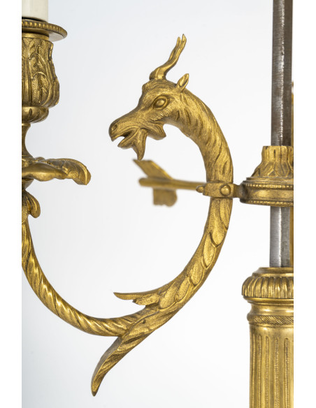 A Bouillotte Lamp in Louis XVI Style .