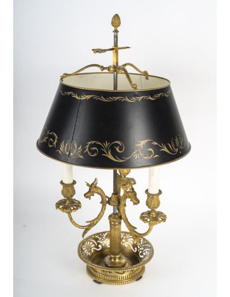 A Bouillotte Lamp in Louis XVI Style .