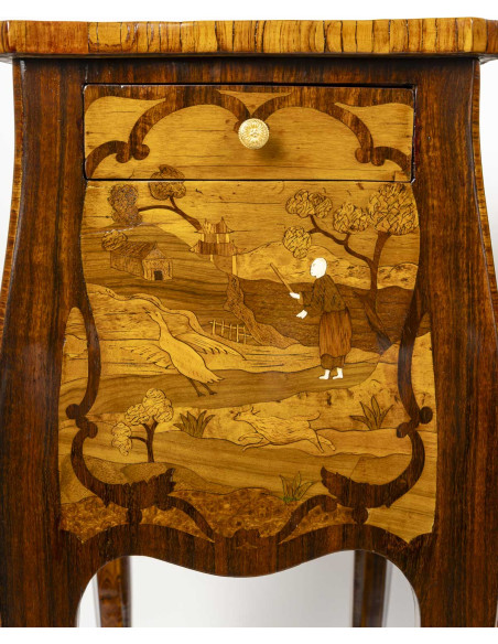 Paire de chevets de style Louis XV.  XIXe siècle.