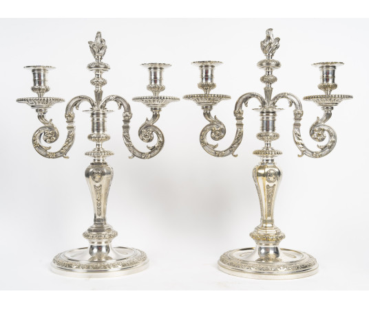 Paire de candélabres de...