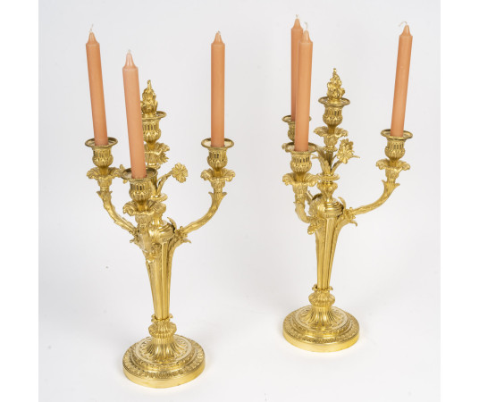 Paire de candélabres de...