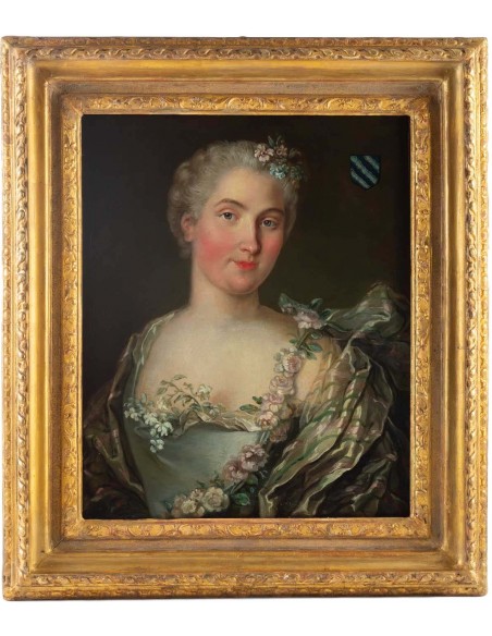 Portrait de Pauline Cadeau de Cerny. XVIIIème siècle.