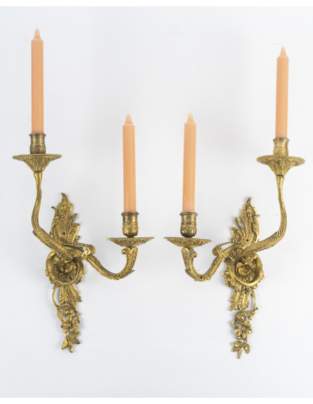 Paire d'appliques d'époque régence. XVIIIéme siécle.