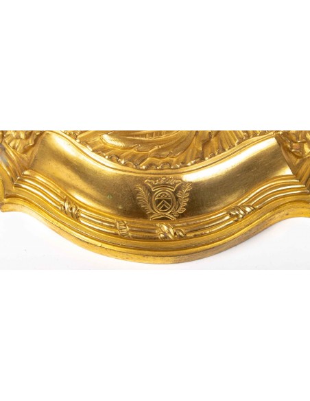 Paire de bougeoirs de style Louis XV. XIXème siècle.