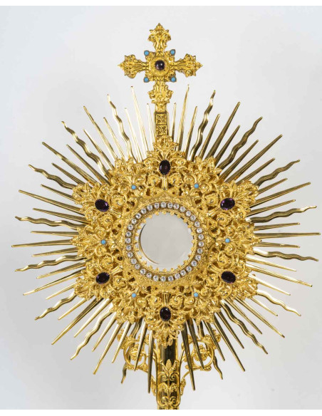 Grand Ostensoir en bronze doré, d'Epoque XIXe siècle.