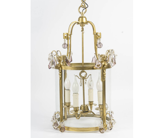 Lanterne en bronze doré de...