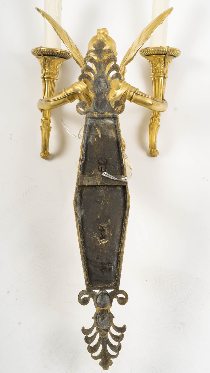 Pair Of Wall Lights Decorated With... Pair Of Wall Lights Decorated With...