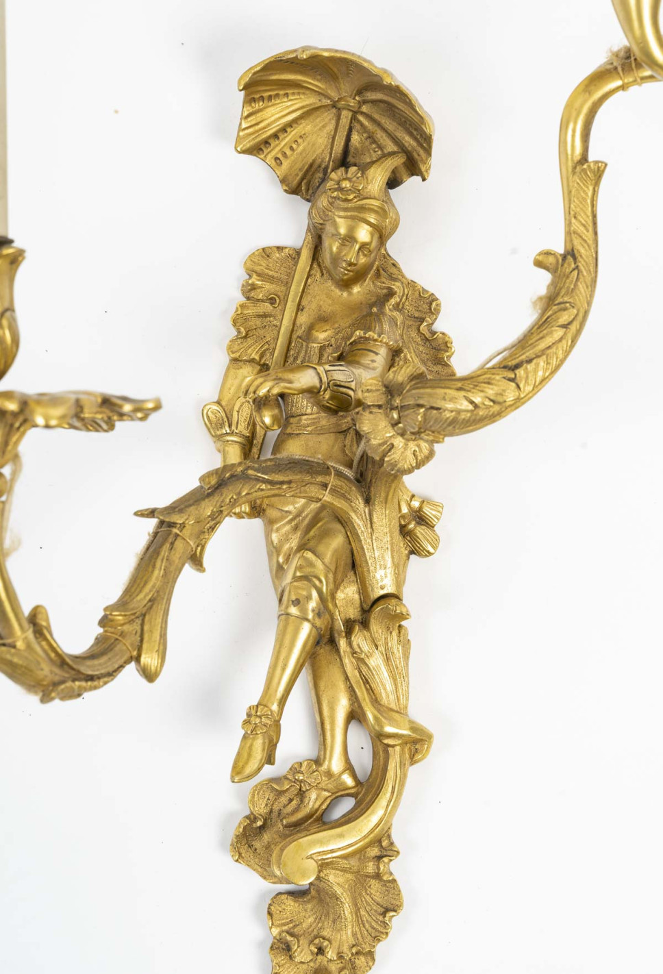 Pair Of Gilt Bronze Wall Lights... Pair Of Gilt Bronze Wall Lights...